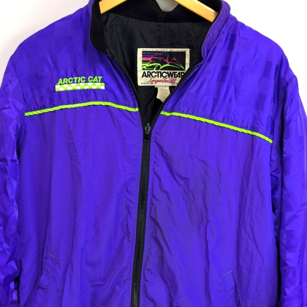 Vintage Arctic Cat Winter Jacket, Arcticwear Winter Coat, Size MT, Made In USA